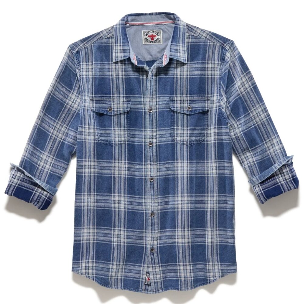 Flag & Anthem Stockbridge Vintage Washed Shirt – Navy/Grey